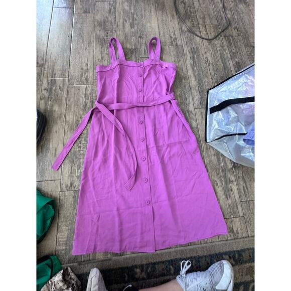 Everlane Women's Purple Japanese GoWeave Picnic Button Down Dress Size 16 - Picture 3 of 10